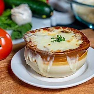 Order Onion Soup food online from Fornos of Italy store, Houston on bringmethat.com