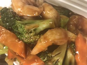 Order 88. Shrimp with Broccoli 芥兰虾 food online from Moon Wok store, Lenexa on bringmethat.com
