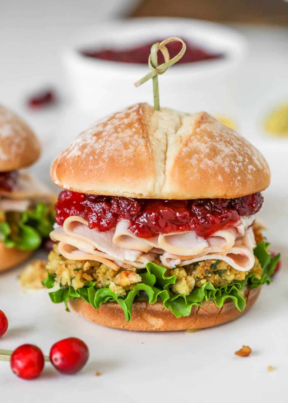 Order Turkey Cranberry Sandwich food online from Cafe Meridian & Catering store, Durham on bringmethat.com