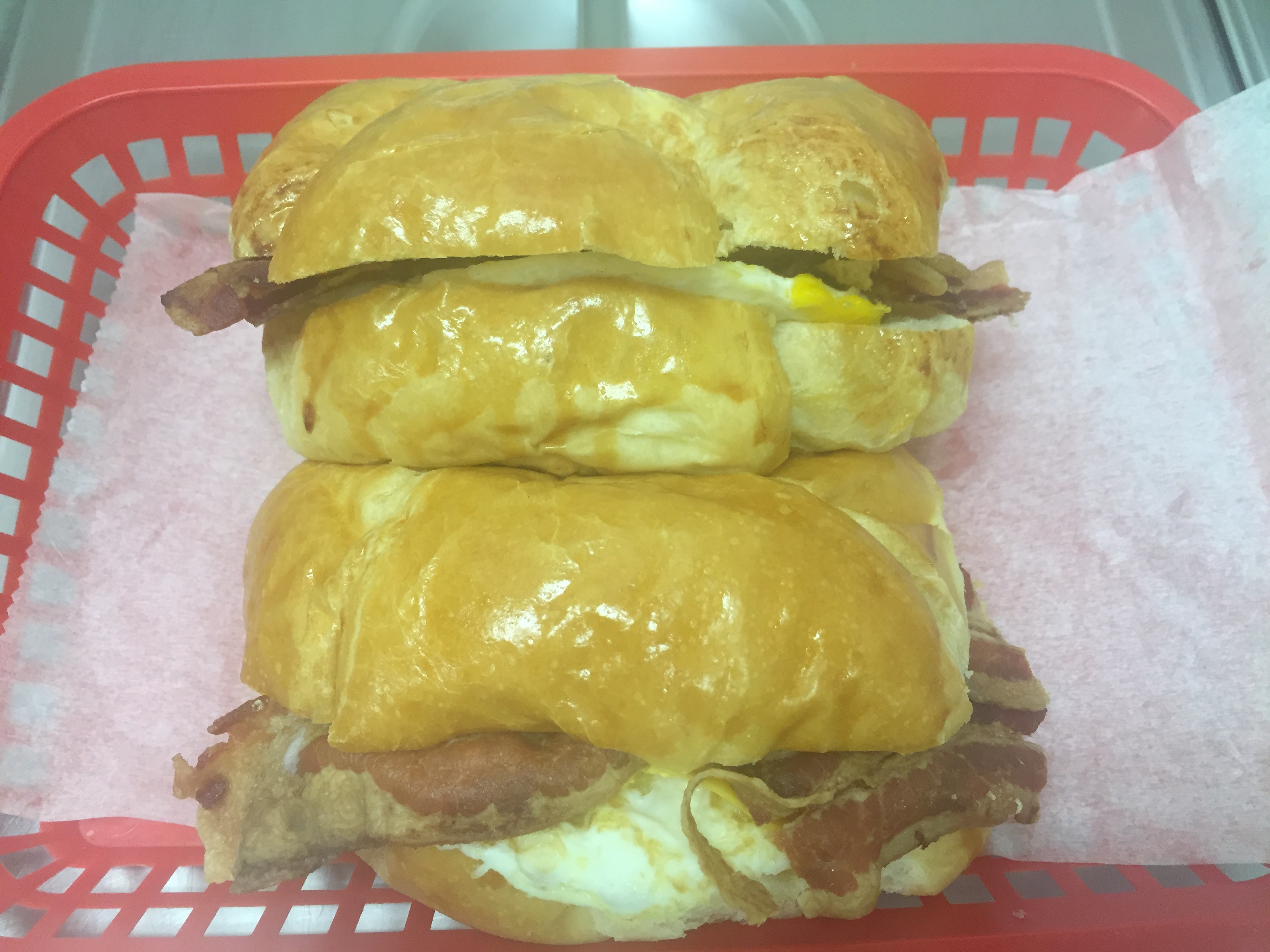 Order Bacon Egg Cheese Croissant Sandwich food online from Ashley Donuts store, Houston on bringmethat.com