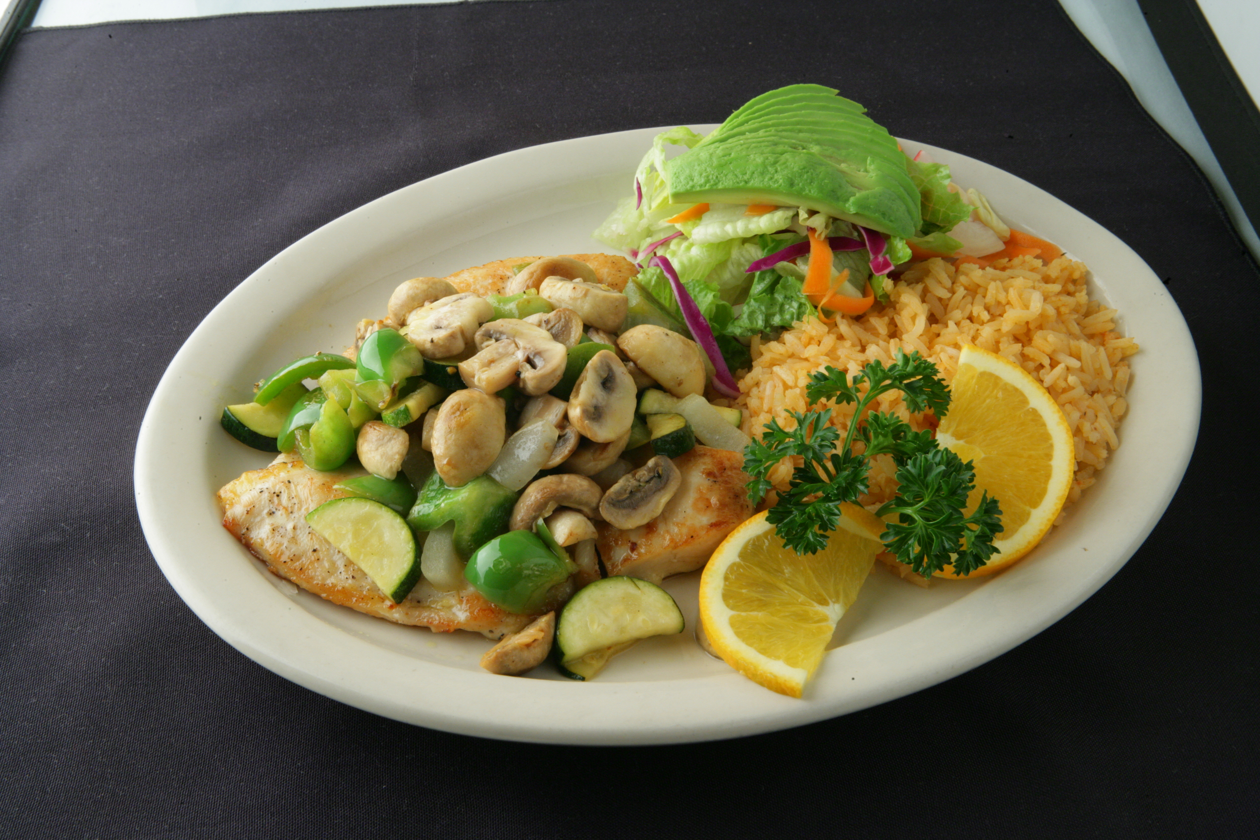 Order #88A. Chicken Breast with Mushrooms Plate food online from Chapala Mexican Restaurant store, Brentwood on bringmethat.com
