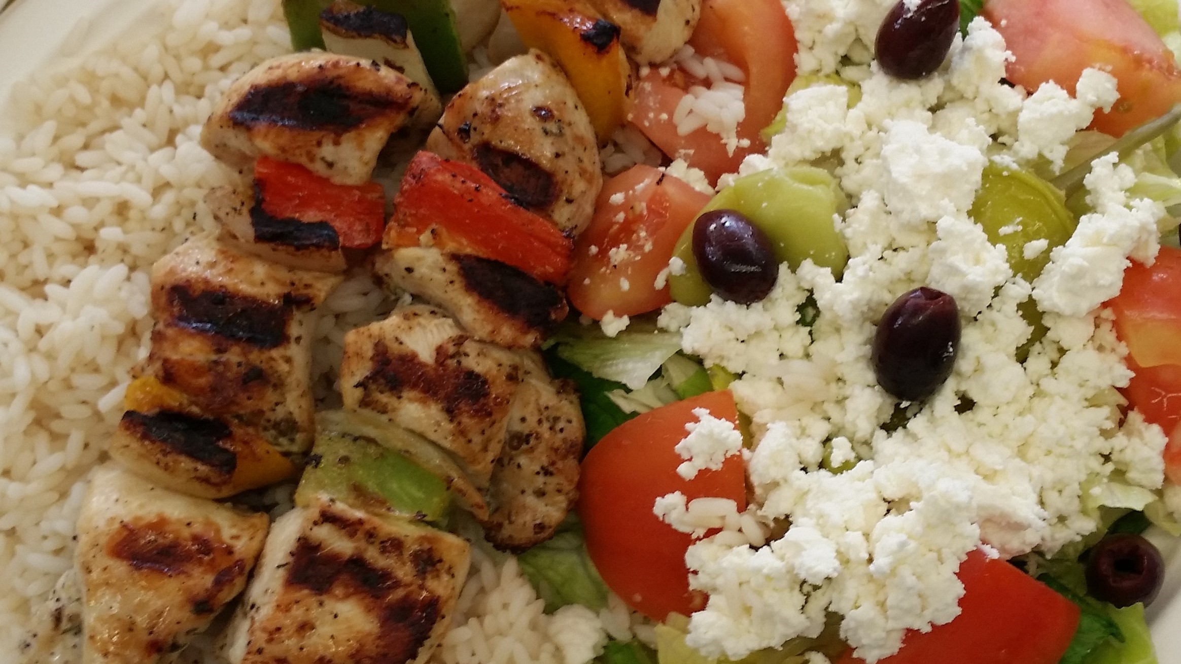 Order Chicken Kabob Plate food online from Athenian Grill store, Reseda on bringmethat.com