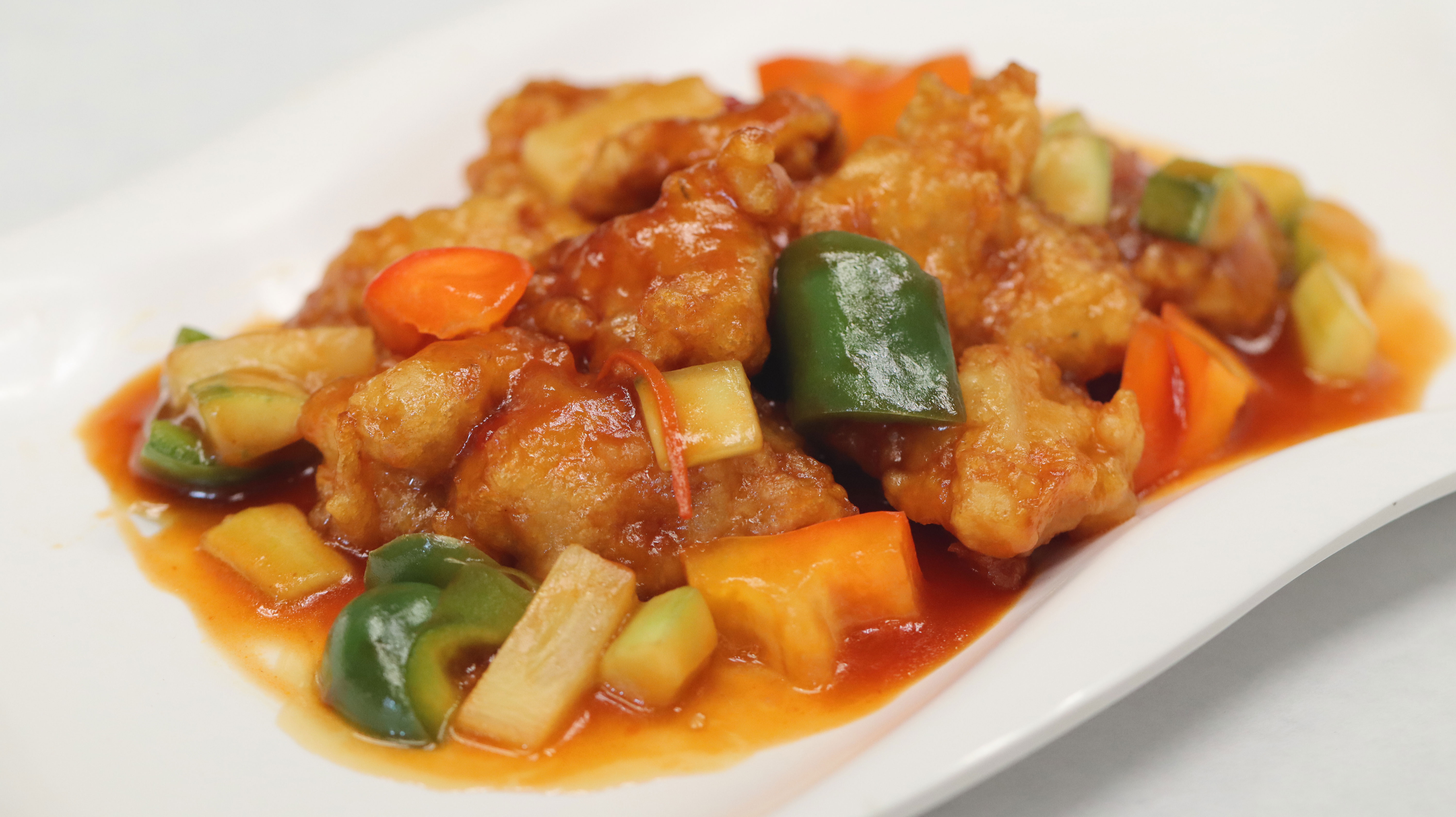 Order 17. Sweet and Sour Chicken  food online from Veggie Village store, Phoenix on bringmethat.com