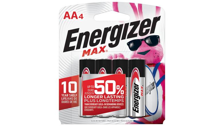 Order Energizer Max Aa Alkaline Batteries- Pack Of 4 food online from Trumbull Mobil store, Trumbull on bringmethat.com