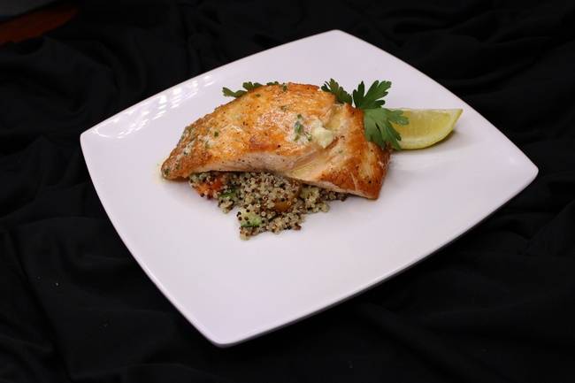 Order Seared Salmon food online from Halalbelly store, Morton Grove on bringmethat.com
