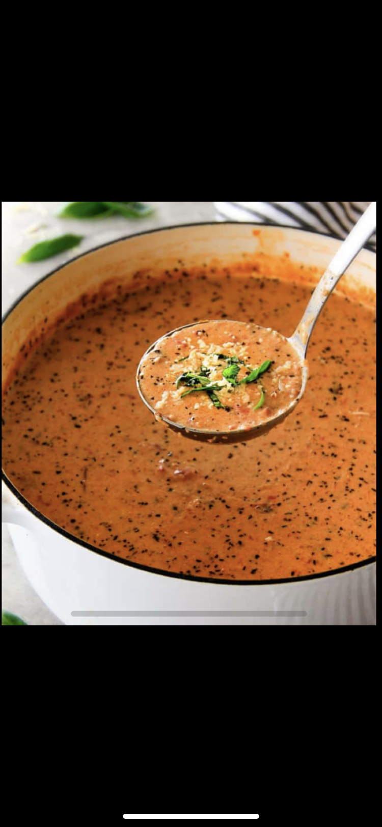 Order Tomato basil soup… Homemade Sold by the quart food online from The Bagel Factory store, Pittsburgh on bringmethat.com