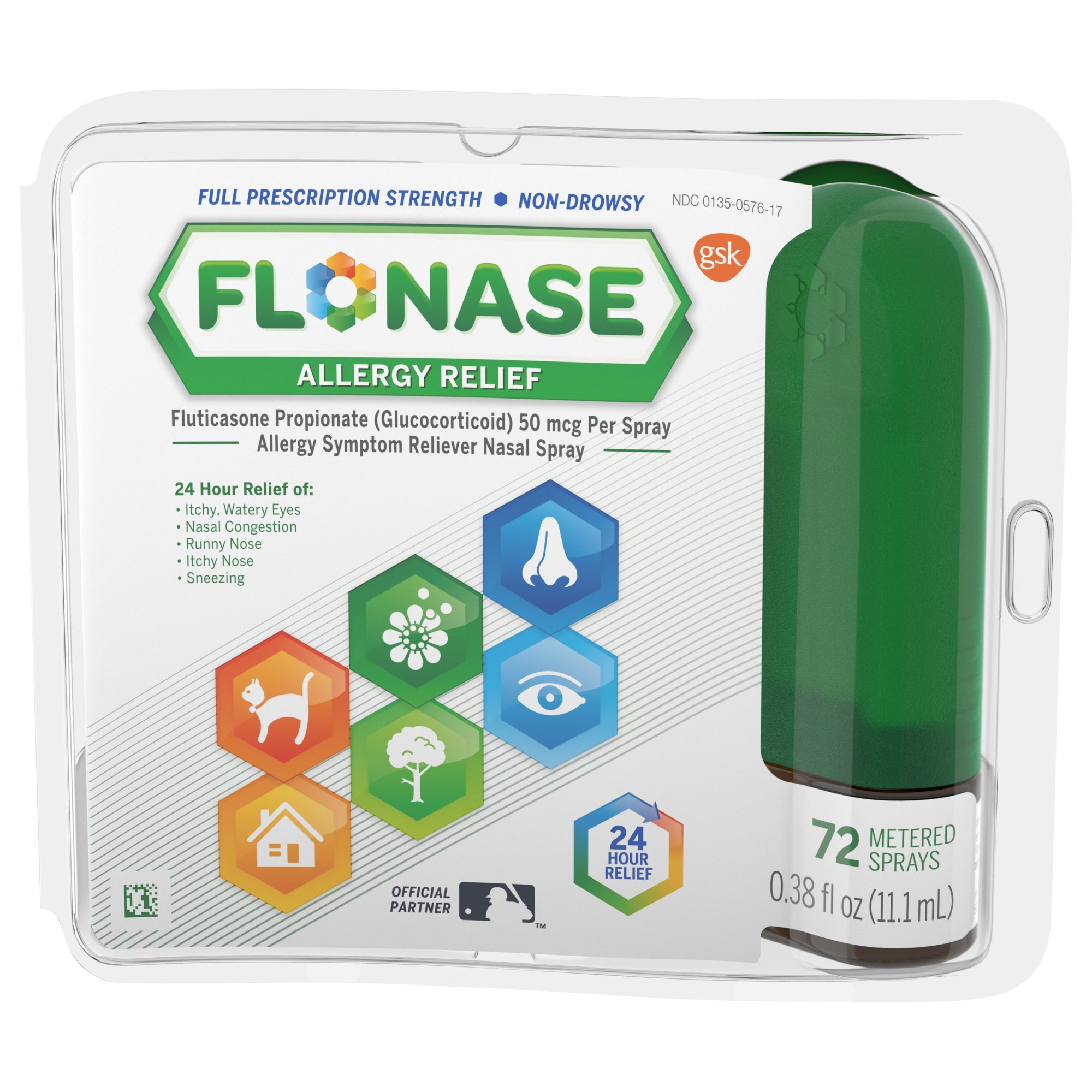 Order Flonase Non-Drowsy Allergy Nasal Spray - 72 Sprays food online from Rite Aid store, MILLER PLACE on bringmethat.com