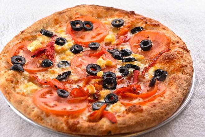 Order Mediterranean Pizza food online from Freddy's Pasta and Pizza store, Gaithersburg on bringmethat.com