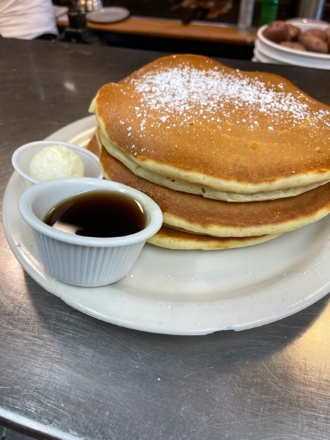 Order Pancake Combo* food online from Bills Cafe store, San Jose on bringmethat.com