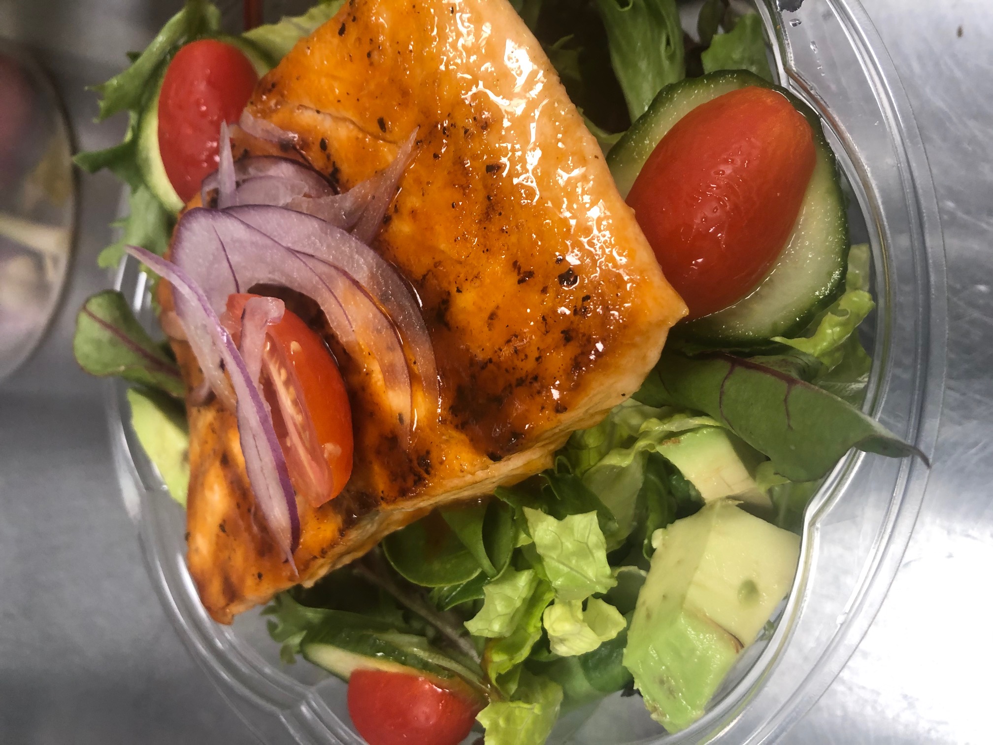 Order Grilled Salmon Bowl food online from Caribbean Quizine store, West Nyack on bringmethat.com