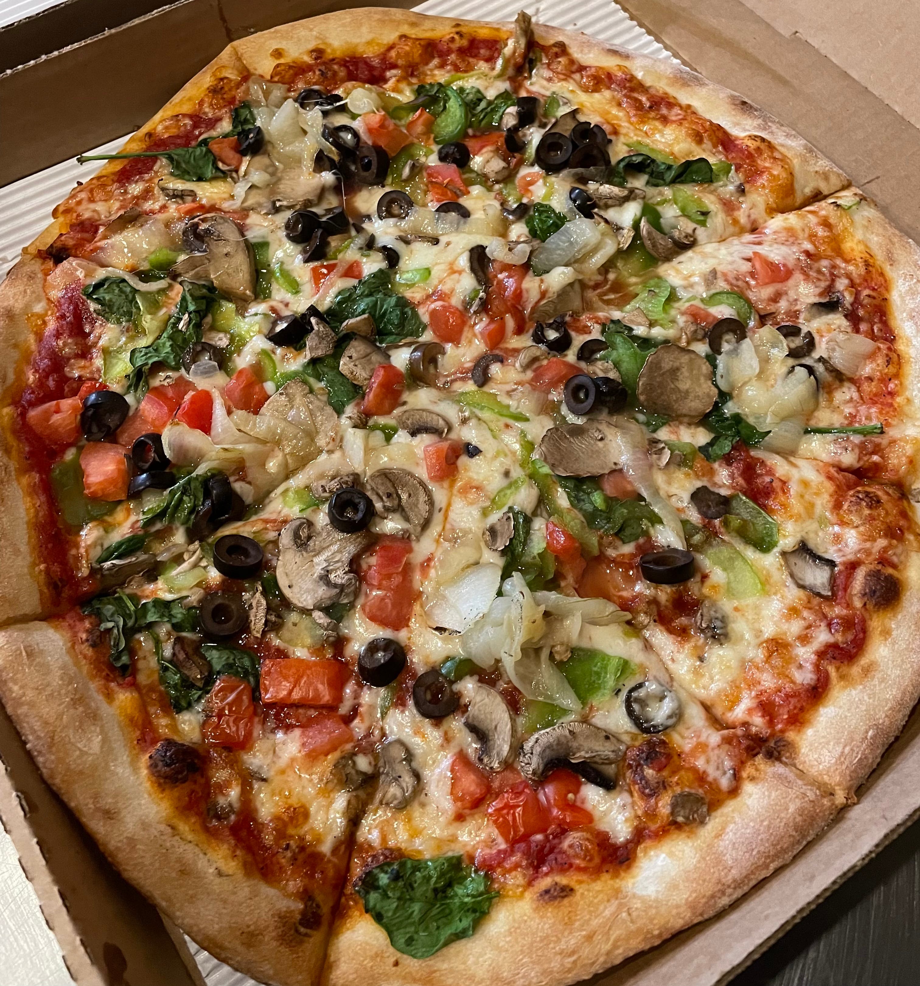 Order Veggie Pizza - Personal 10" food online from Brooklyn Pizza & Pasta store, Cincinnati on bringmethat.com