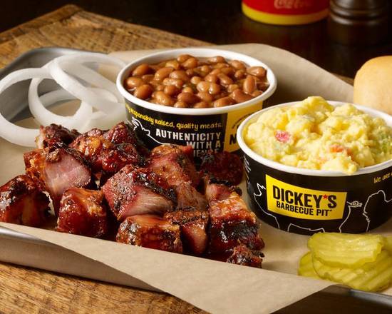 Order Pork Burnt Ends Plate food online from Dickey'S Barbecue Pit store, Las Vegas on bringmethat.com