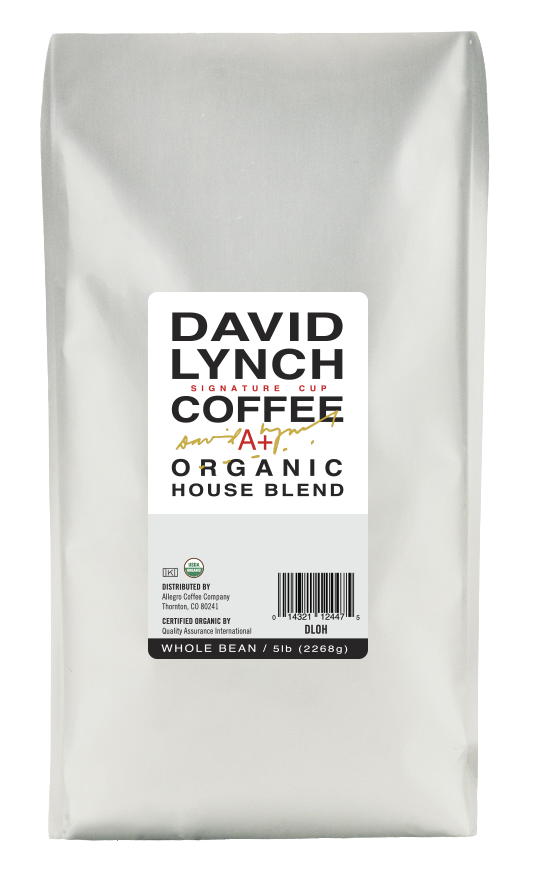 Order David Lynch Signature Cup - Organic House Blend (5 lb.) food online from Allegro Coffee Company store, Greensboro on bringmethat.com