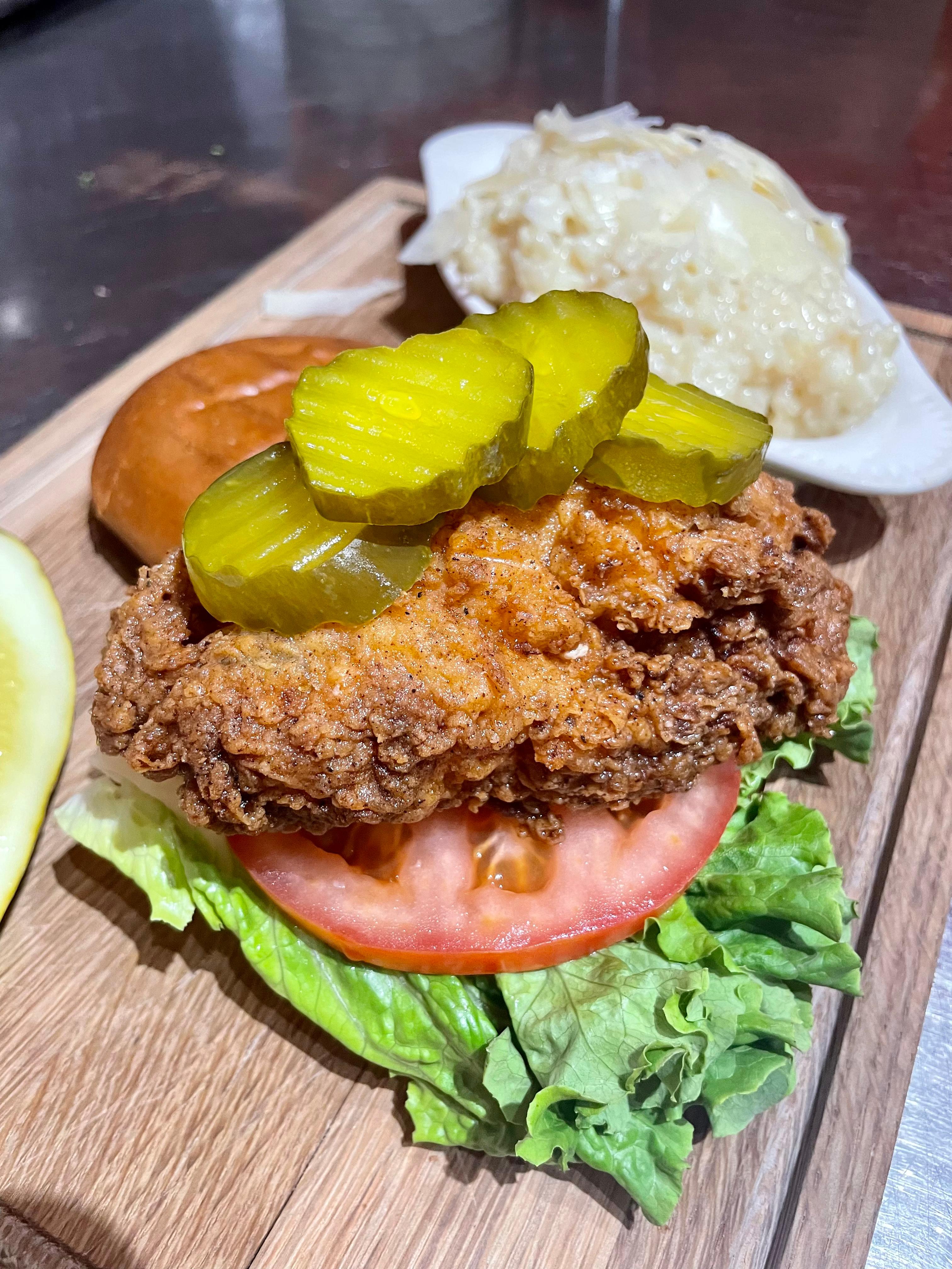 Order Fried Chicken Burger (to go) food online from Cobalt Grille store, Virginia Beach on bringmethat.com