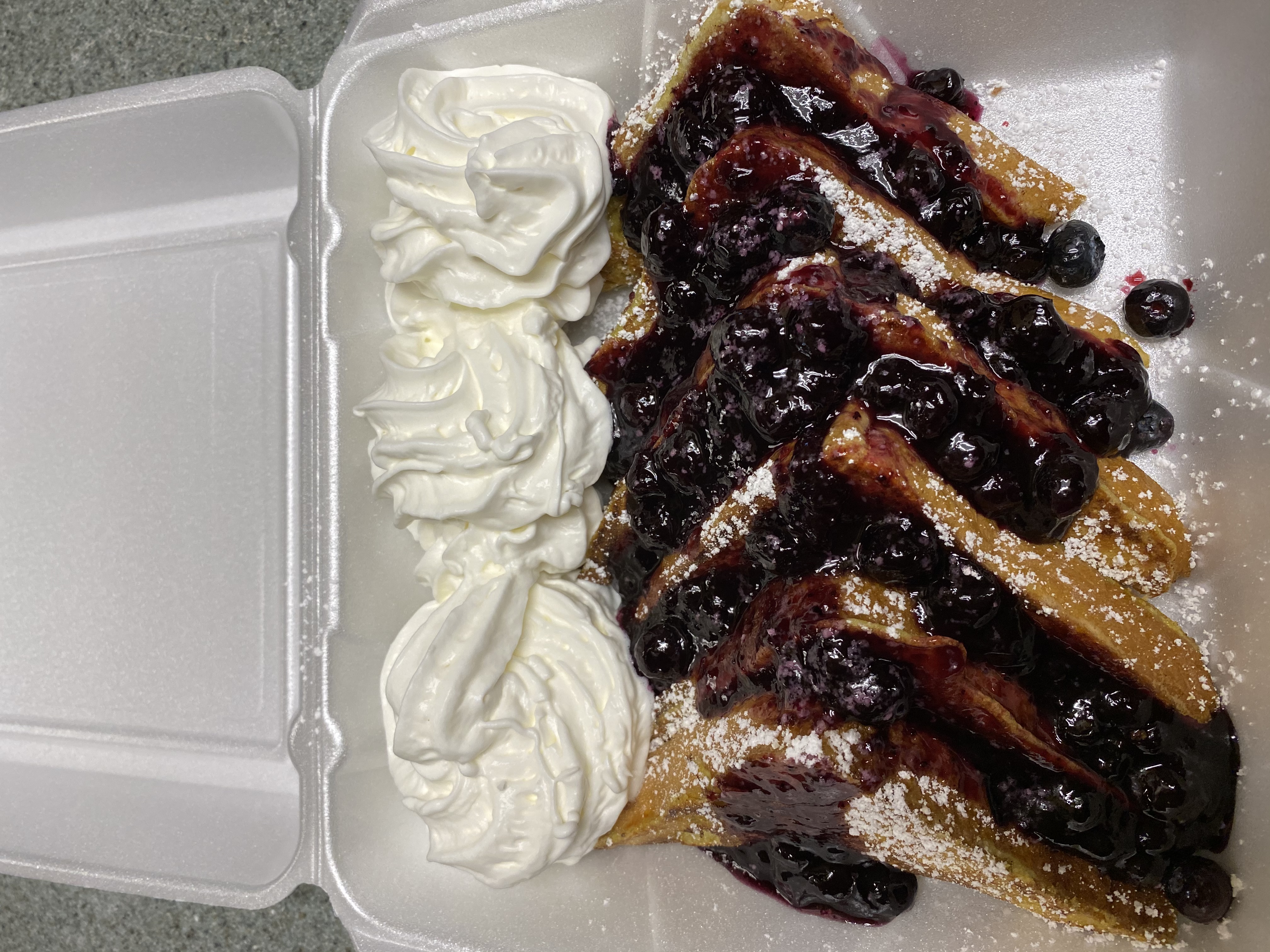 Order Blueberry French Toast food online from Granite Street Cafe store, Quincy on bringmethat.com