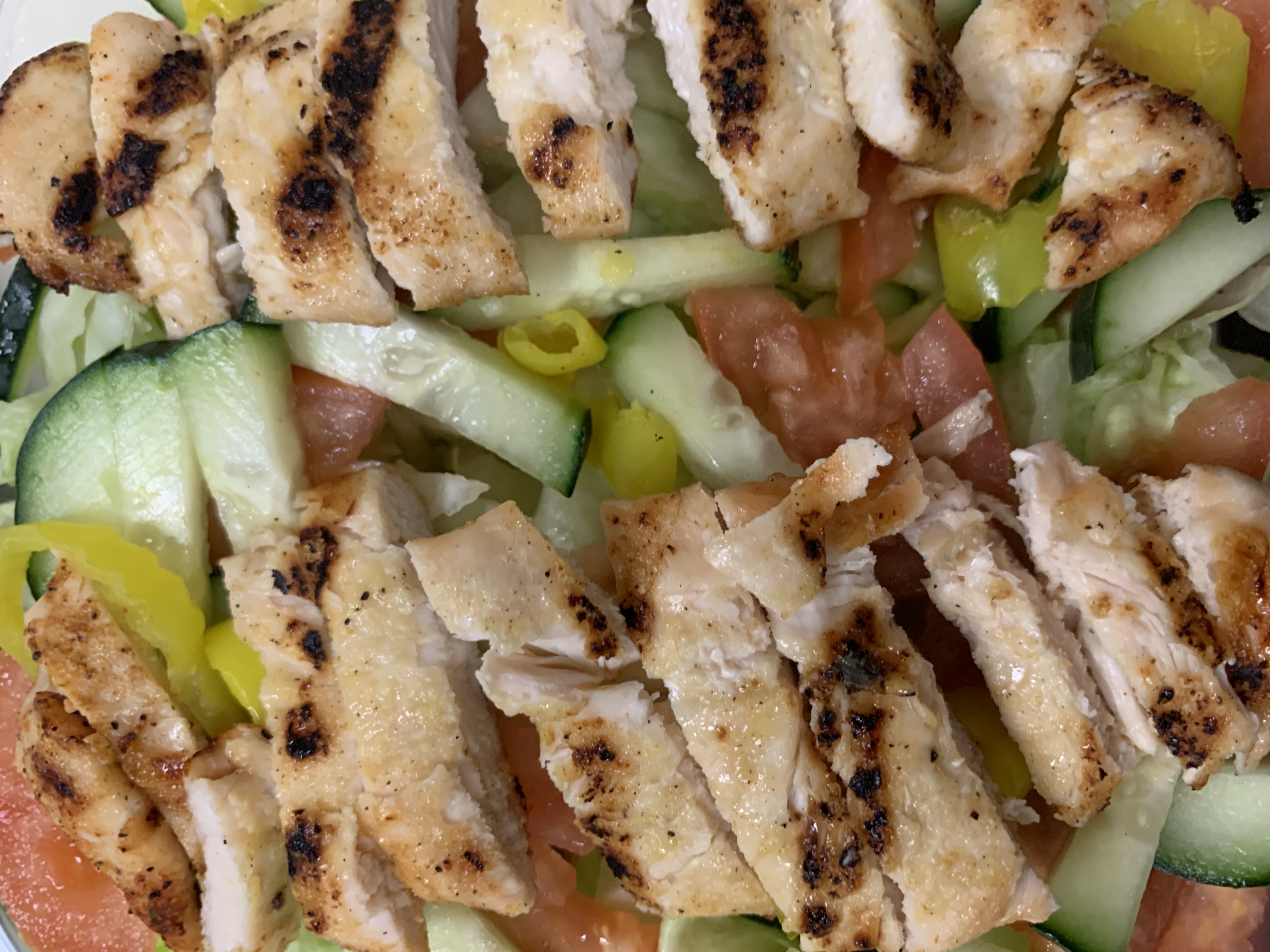 Order Grilled Chicken Salad  food online from Jj Fish & Chicken store, Forest Park on bringmethat.com