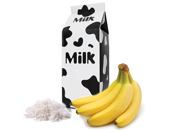 Order Banana, Coconut and Milk Smoothie food online from Mr. Juice store, Woodland Hills on bringmethat.com