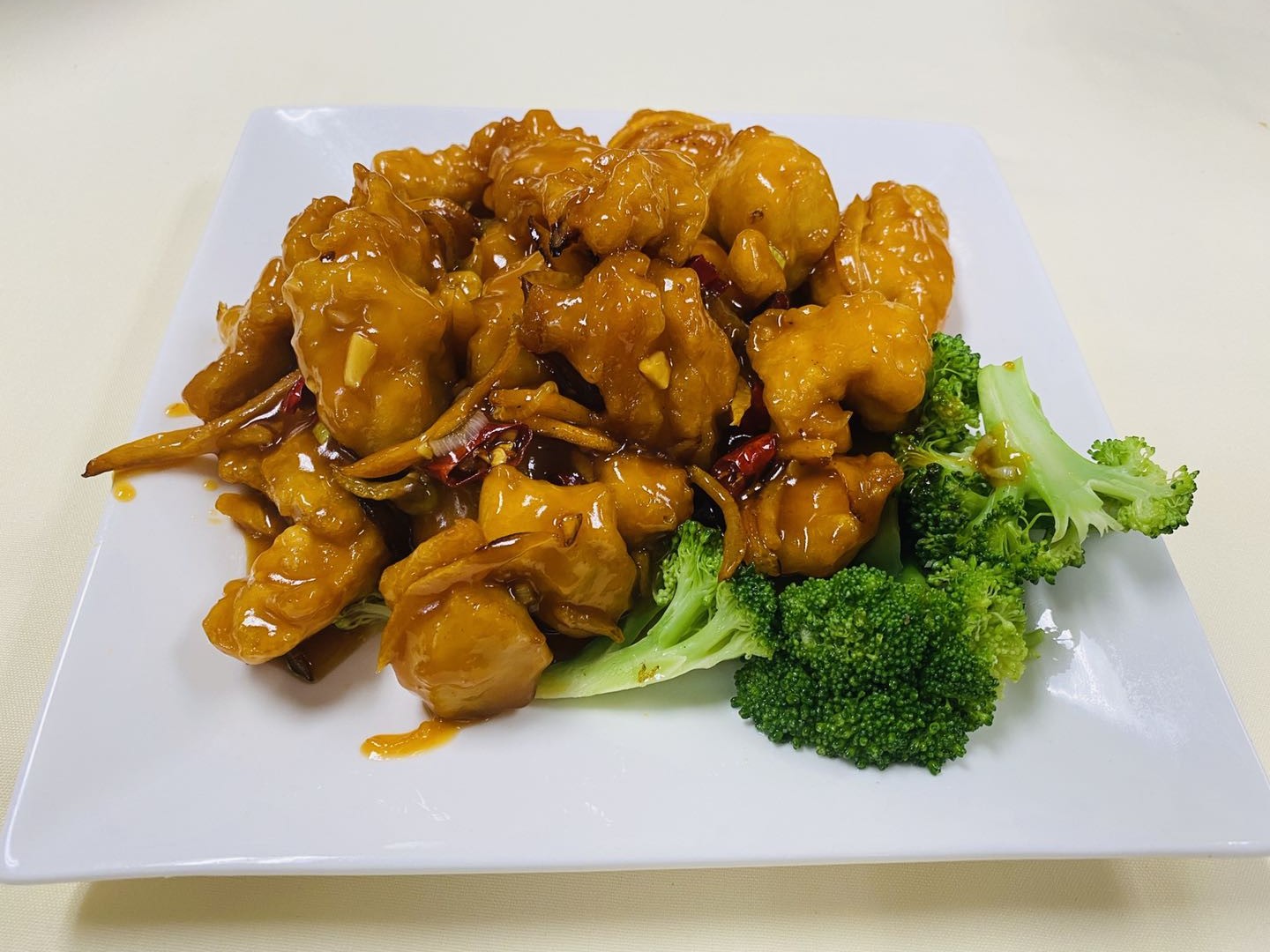 Order C8. Orange Chicken food online from Wei Authentic Chinese Cuisine store, Marietta on bringmethat.com