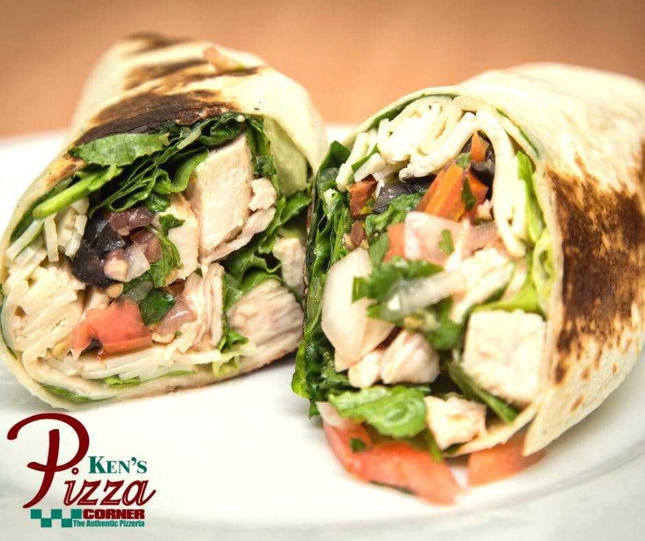 Order Grilled Chicken & Bacon Wrap - Wrap food online from Ken's Pizza store, West Henrietta on bringmethat.com