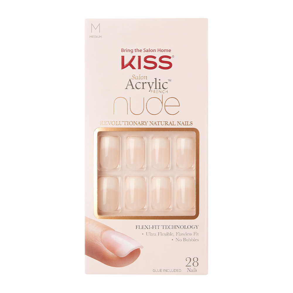 Order KISS Salon Acrylic Nude French Nail Kit, Medium Length, ‘Cashmere‘, 28 Count food online from Rite Aid store, READING on bringmethat.com