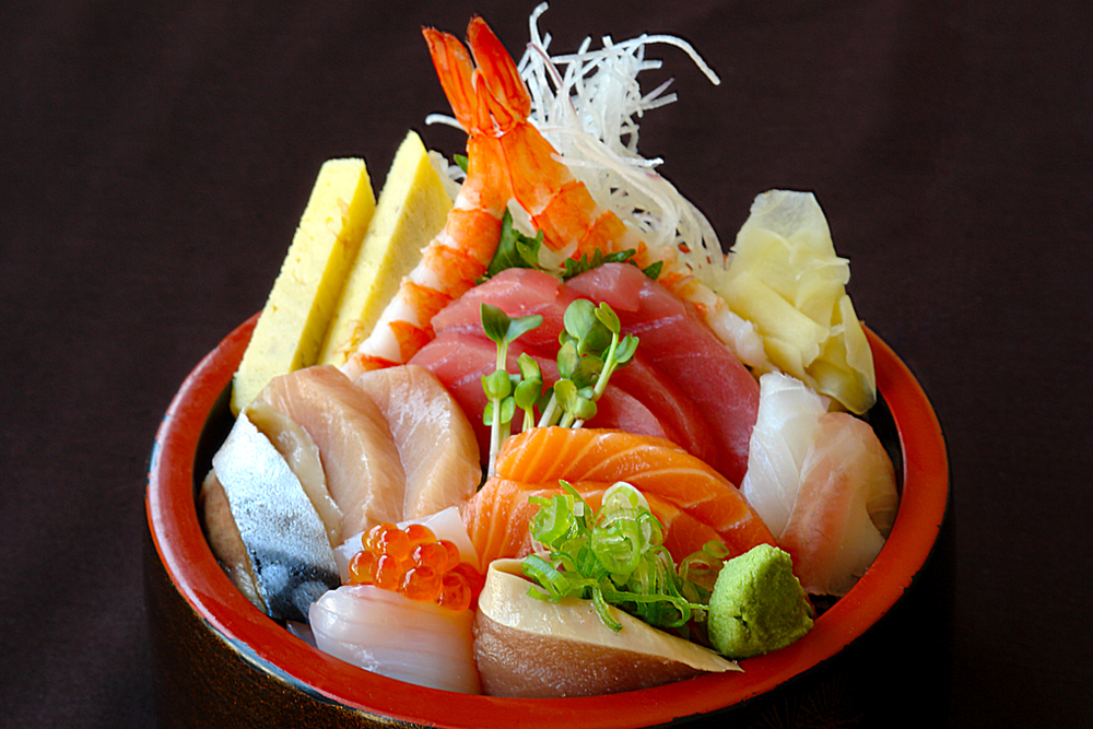 Order Chirashi food online from Bishamon Japanese Restaurant & Karaoke Lounge store, Covina on bringmethat.com