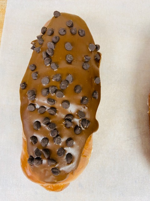 Order Chocolate Chip Bar Donut food online from Highland Donuts store, Bakersfield on bringmethat.com