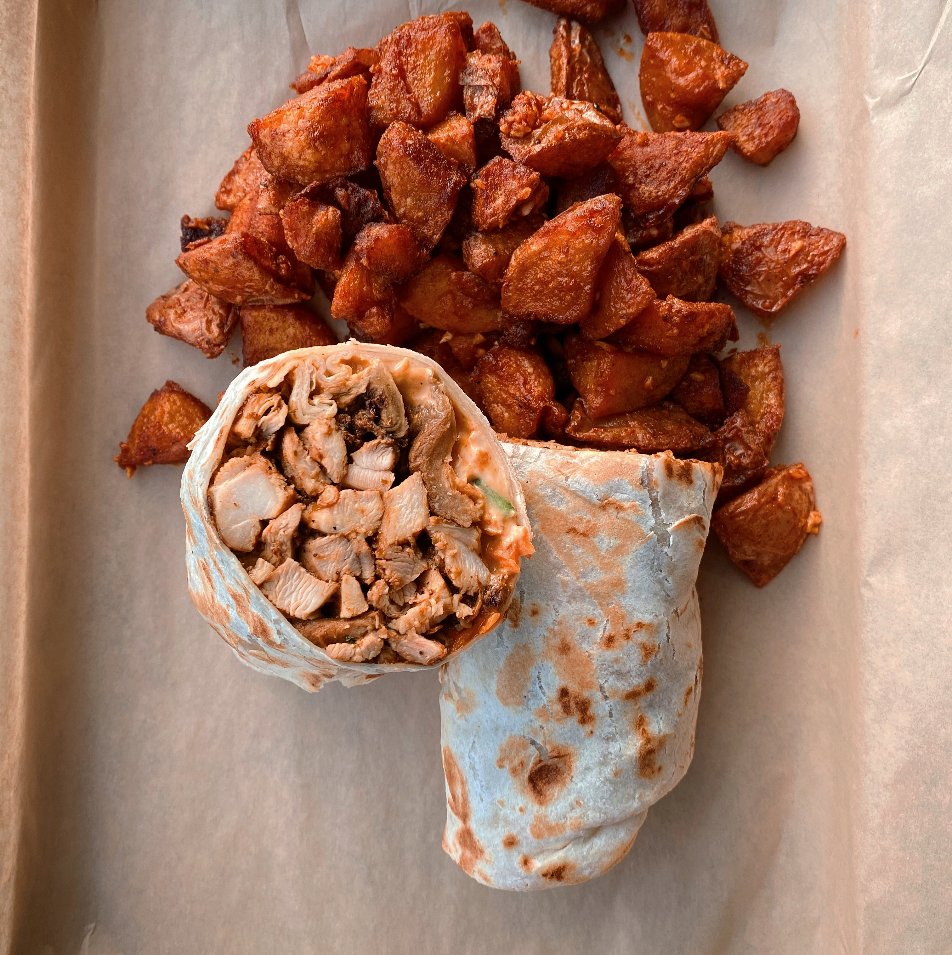 Order Chicken Shawarma Wrap food online from Cedars Mediterranean Kitchen store, Chicago on bringmethat.com