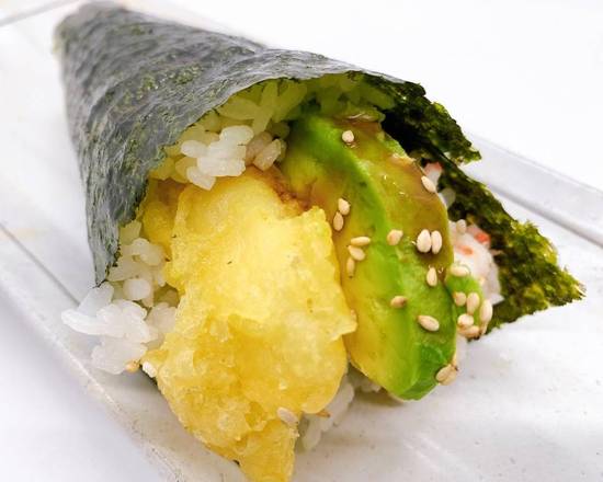 Order Shrimp Tempura Hand Roll food online from Narumi Sushi store, Lemon Grove on bringmethat.com