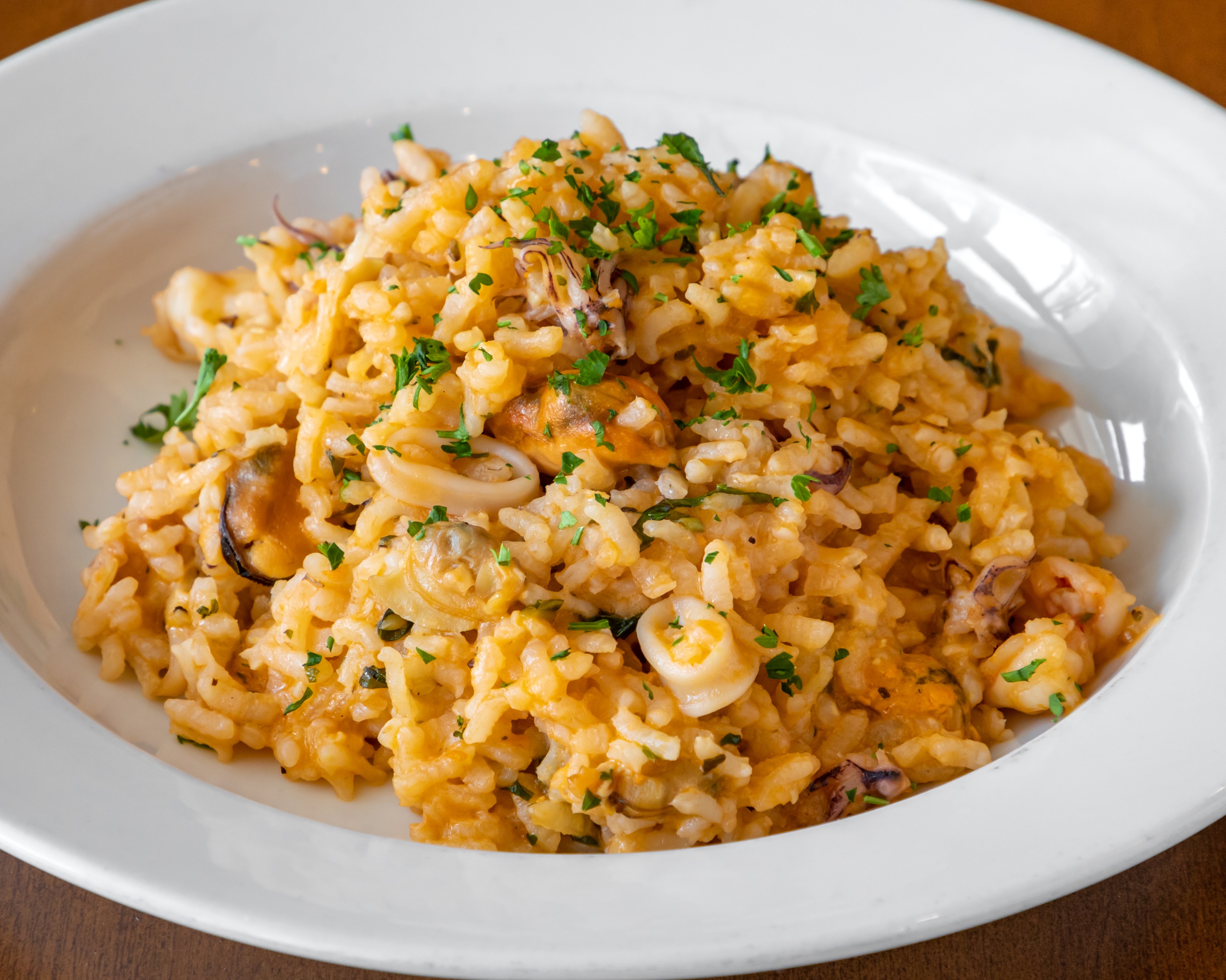 Order Risotto Pescatore food online from Modo Mio store, Pacific Palisades on bringmethat.com