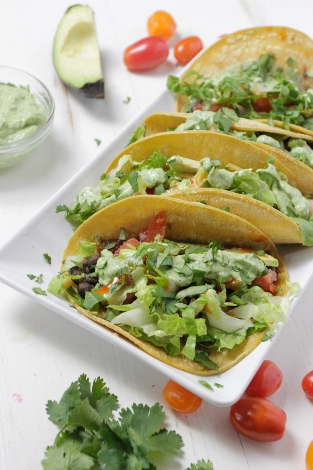 Order Guac and Bean Tacos (Veggie) food online from Mexican Mariachi Grill store, Glassboro on bringmethat.com