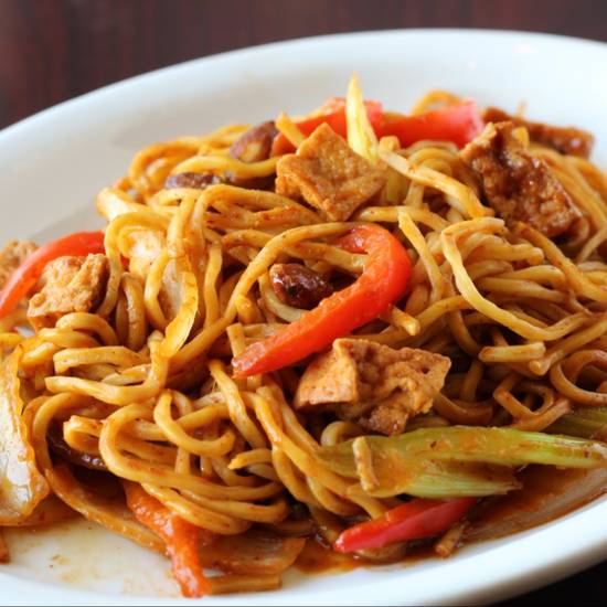 Order Kung Pao Noodle food online from Green Leaves Vegan store, Los Angeles on bringmethat.com