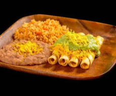 Order 8. Rolled Tacos with Guacamole Combo food online from Filiberto Mexican Restaurant store, Surprise on bringmethat.com