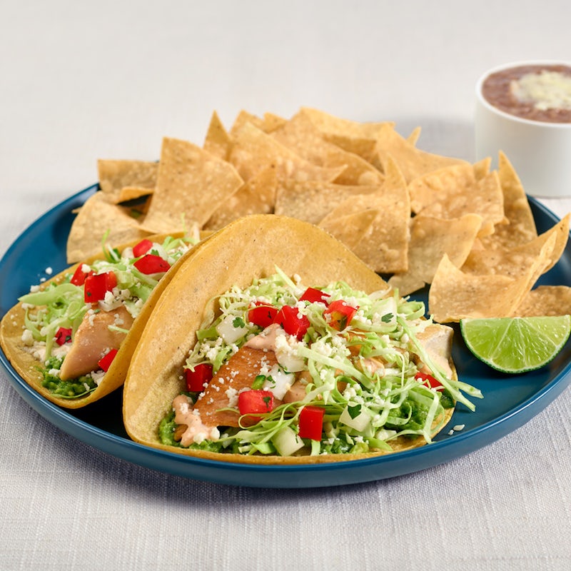 Order Baja Grilled Fish Taco Two Taco Plate food online from Rubio's store, San Diego on bringmethat.com