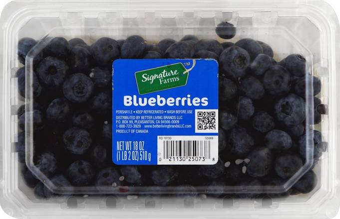 Order Signature Farms · Blueberries (18 oz) food online from Albertsons Express store, Azle on bringmethat.com