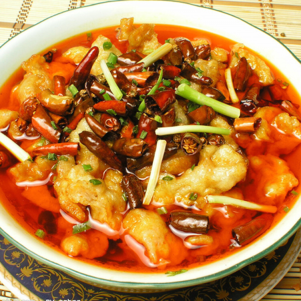 Order Spicy Chicken with Flaming Chili Oil 水煮鸡 food online from King Kee store, San Francisco on bringmethat.com