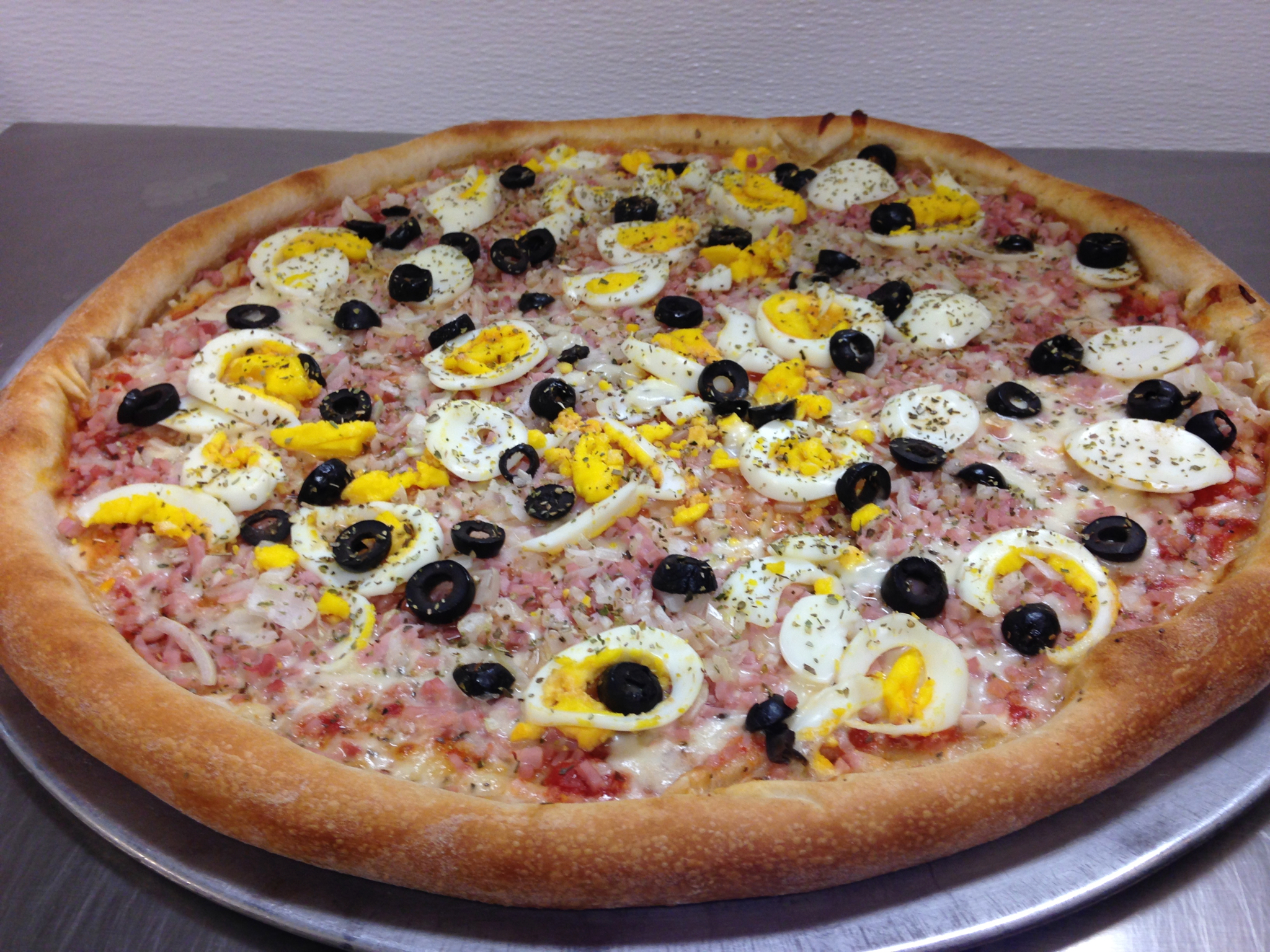 Order Small Portuguese Pizza food online from Jimmy's Pizza Too store, Lowell on bringmethat.com