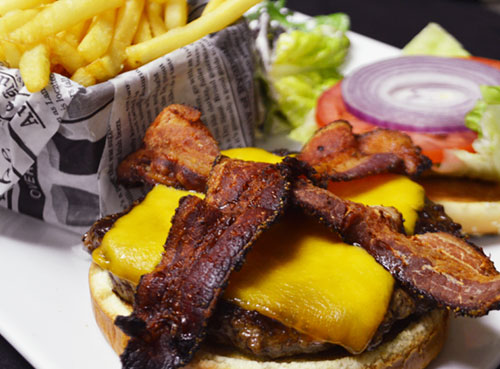 Order 8 oz. Bacon Cheese Burger food online from Bistro store, Jupiter on bringmethat.com