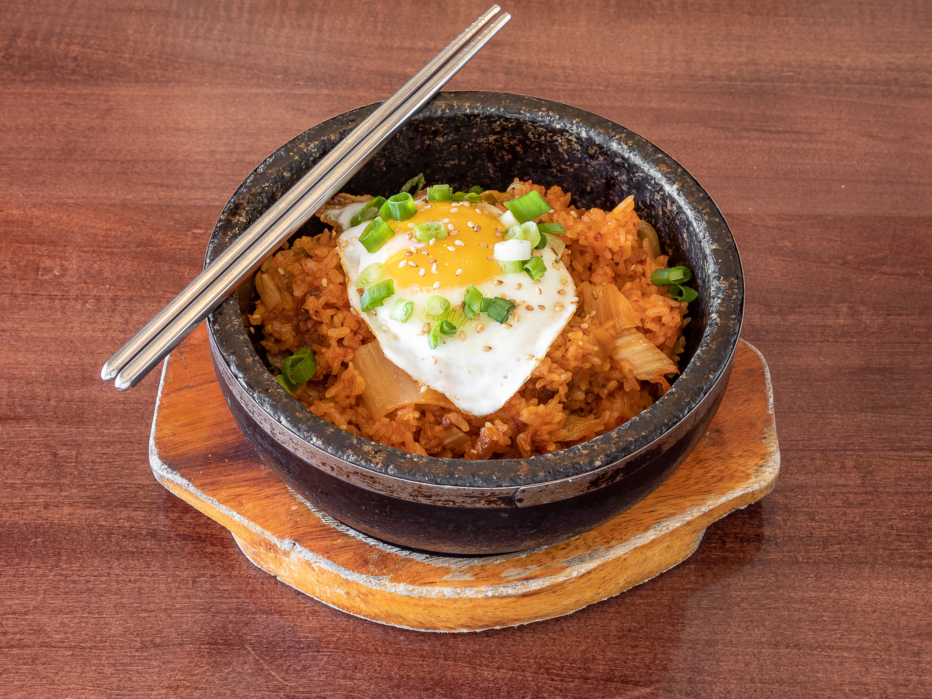 Order S4. Kimchi Bokum Bap food online from Hodori Restaurant store, Mesa on bringmethat.com