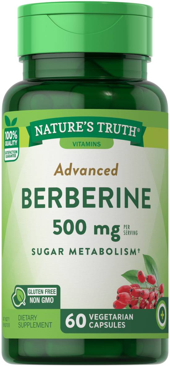 Order Nature's Truth Advanced Berberine Capsules 500 mg (60 ct) food online from Rite Aid store, Palm Desert on bringmethat.com