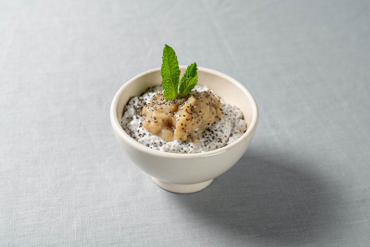Order Chia Seed Pudding with Banana Jam food online from Le Pain Quotidien store, Glendale on bringmethat.com