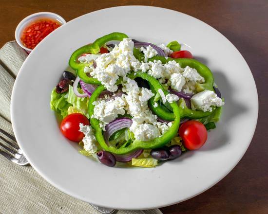 Order Greek Salad food online from Café Amici store, Selden on bringmethat.com