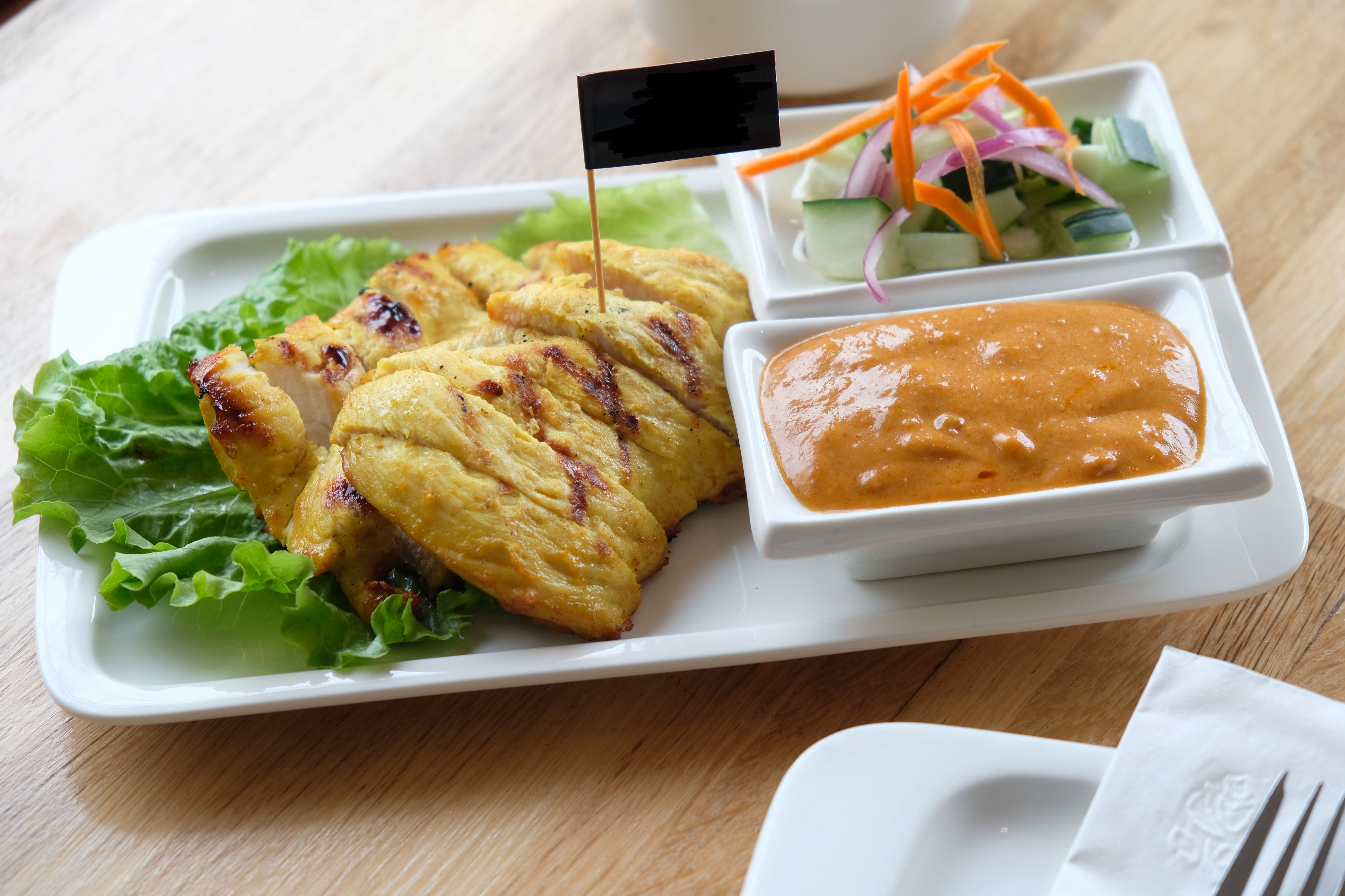 Order Grilled Chicken Satay food online from Chaiya thai restaurant store, San Francisco on bringmethat.com