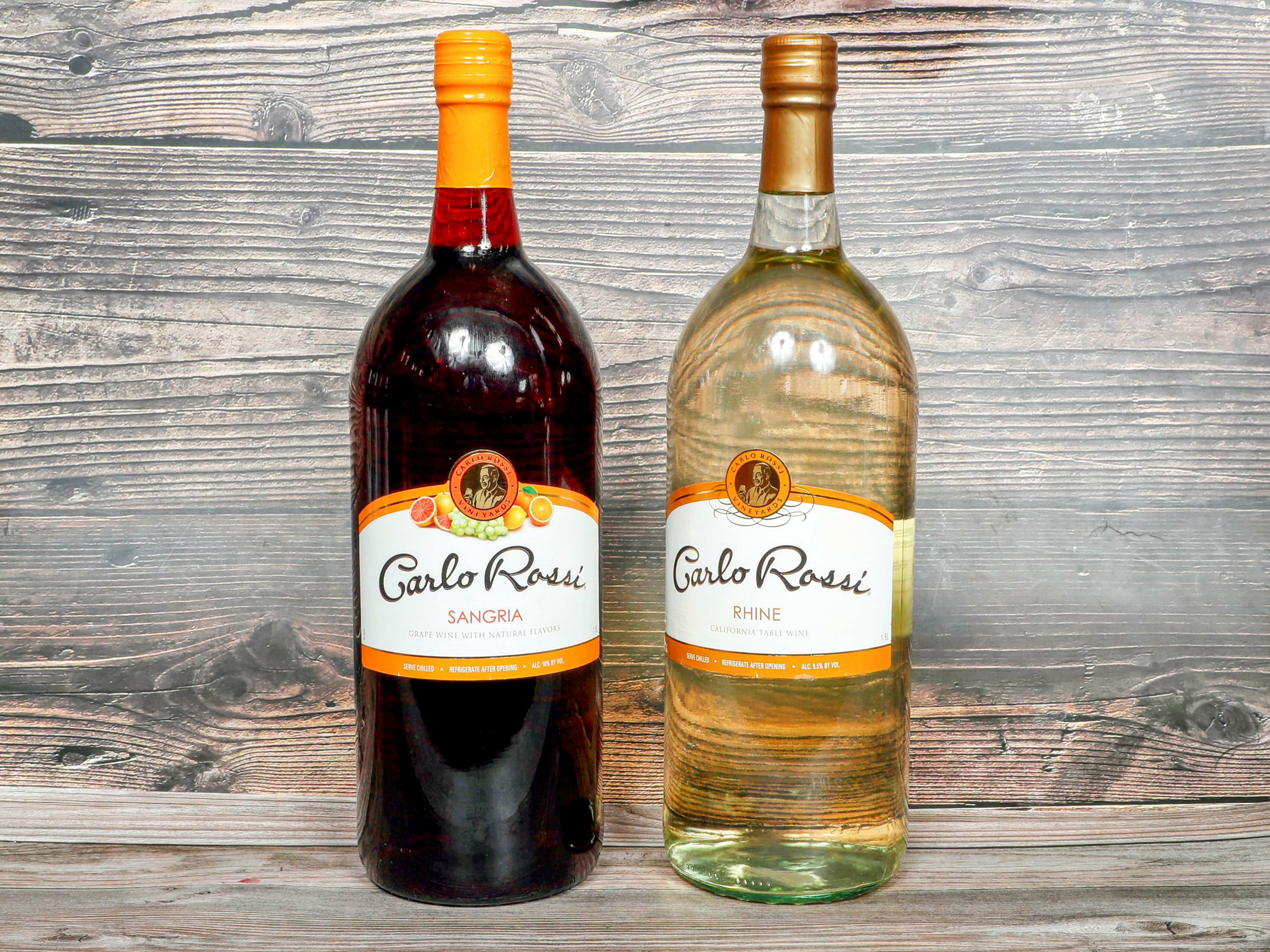 Order 1.5 Liter Carlo Rossi Moscato Sangria Wine food online from Brothers Royal Crown Minimart store, Atwater on bringmethat.com