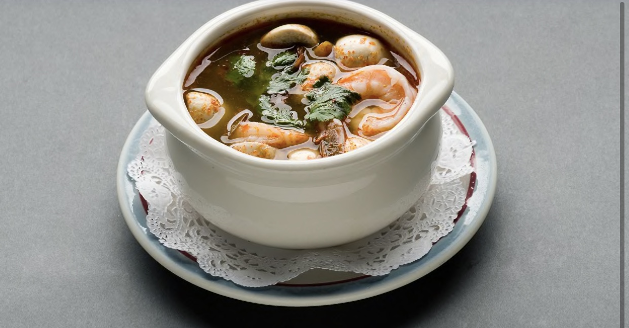 Order Tom Yum Soup food online from Orchid Thai Restaurant & Bar store, Falmouth on bringmethat.com