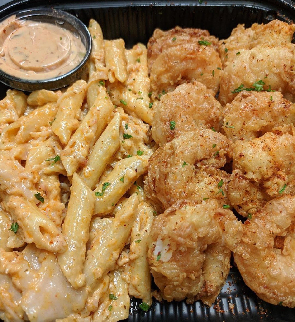 Order Shrimp & 1/2 Lobster Combo food online from Cuzzo's Cuisine store, Charlotte on bringmethat.com