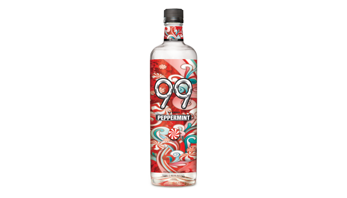 Order 99 Peppermint Schnapps 50mL food online from JR Food Mart store, Camarillo on bringmethat.com