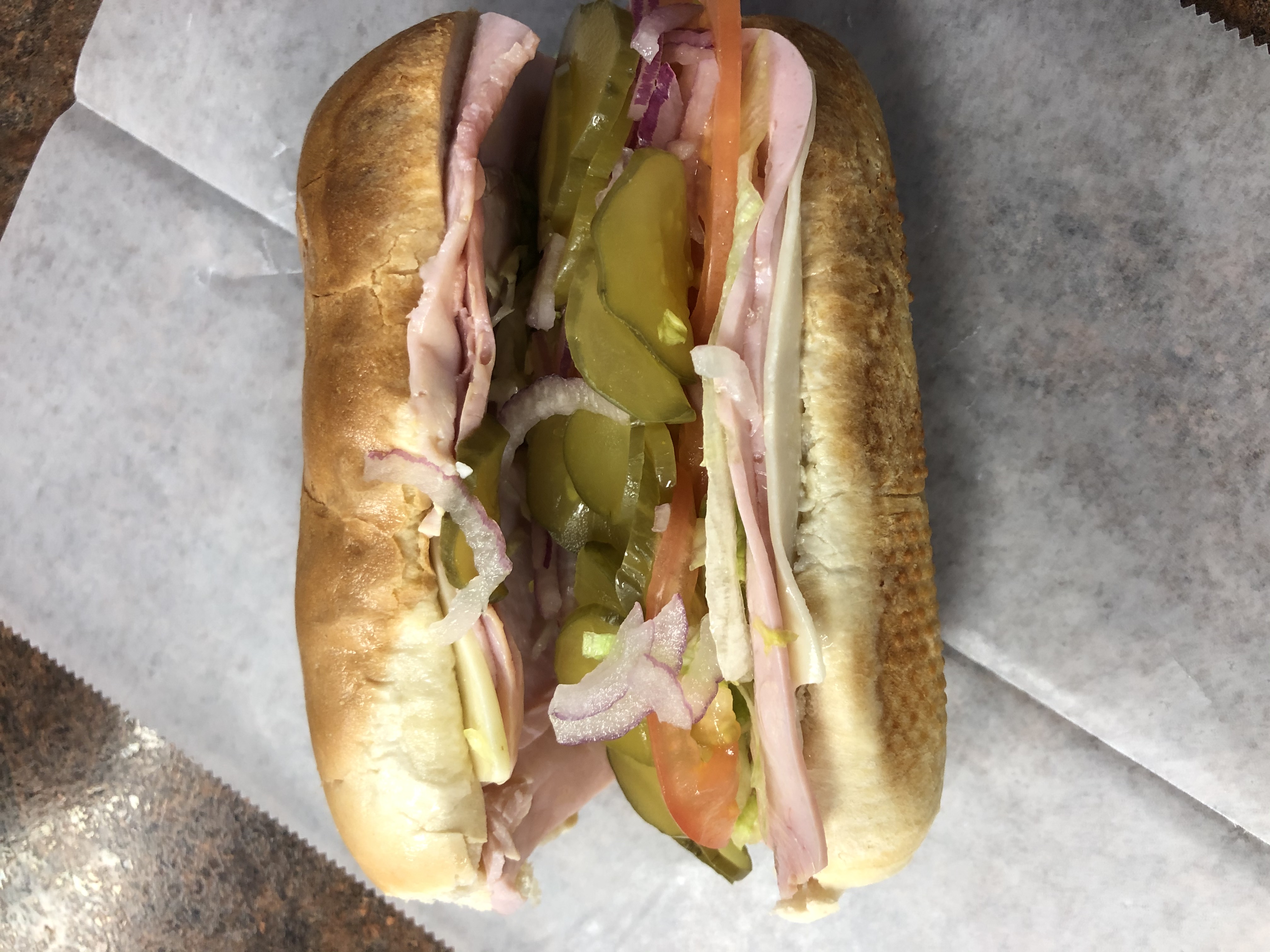Order Ham and Cheese Cold Sub food online from Harper Sandwiches & Such store, Middletown on bringmethat.com