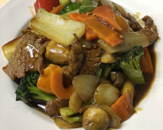 Order Beef with Mixed Vegetable food online from Lam's Pearl City store, ROSEVILLE on bringmethat.com