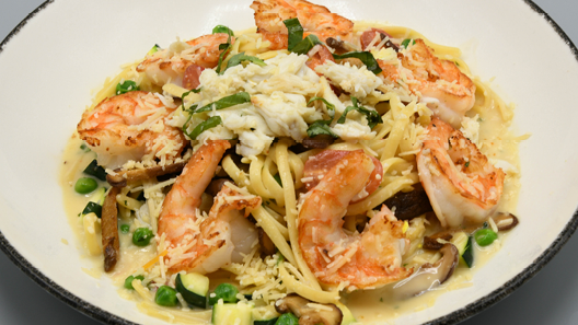Order Shrimp & Crab Linguine food online from Mitchell's Fish Market store, Louisville on bringmethat.com