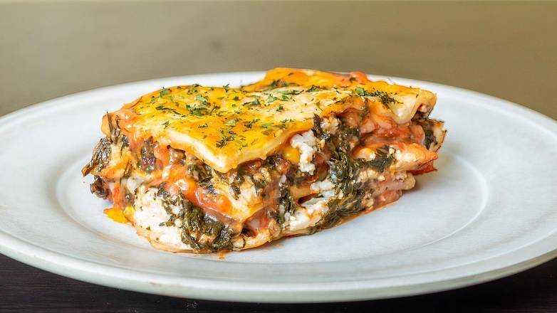 Order Spinach & Tomato Lasagna (S&T) food online from One Stop Kitchen store, San Mateo on bringmethat.com